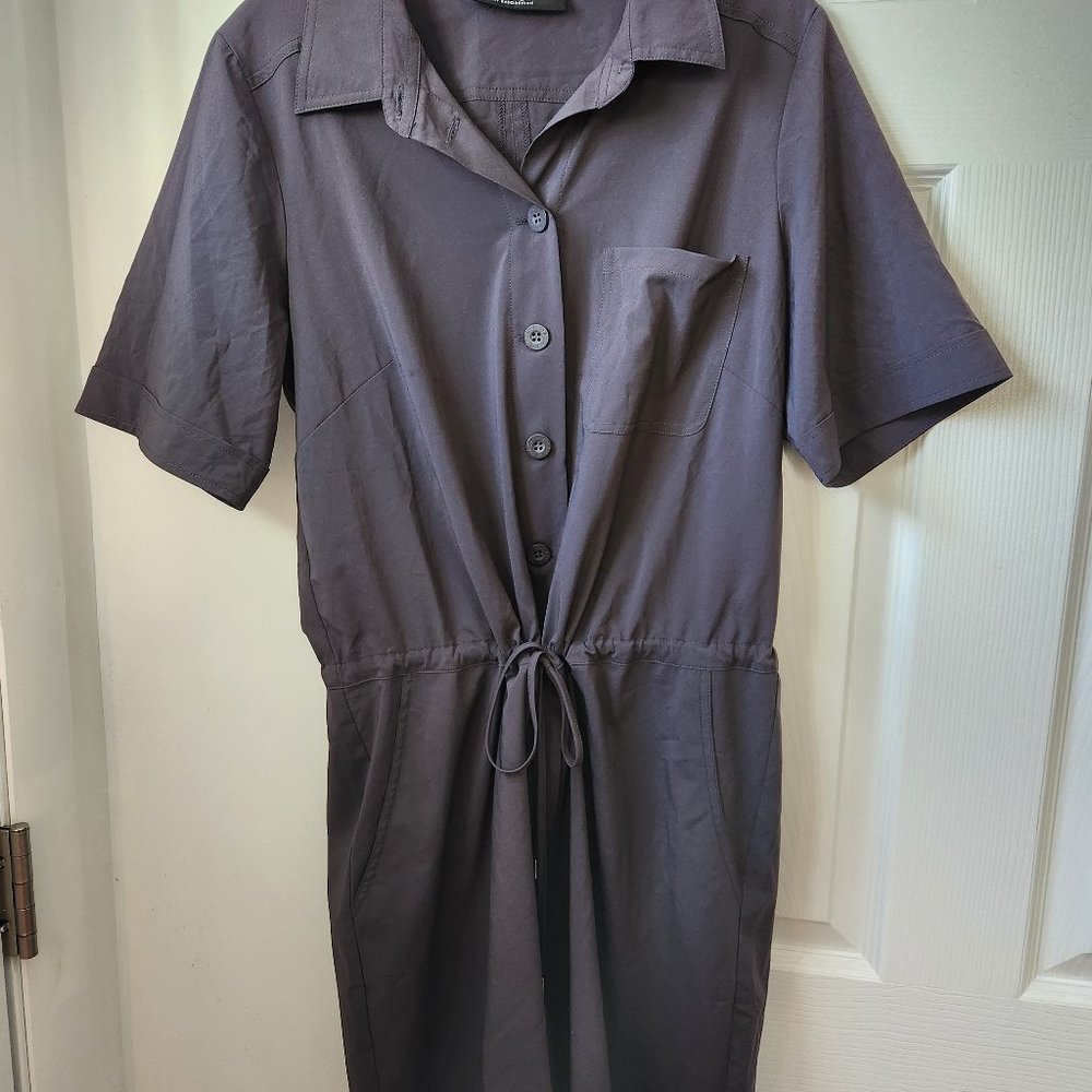 K-DASH Drawstring Romper-Shorts Jumpsuit 10 Black Slouchy Blouson